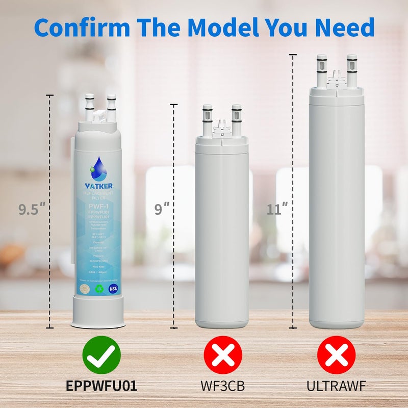 Yatker FPPWFU01 Water Replacement - Compatible with EPPWFU01 PureAdvantage PurePour PWF-1 3PACKS - Image 3